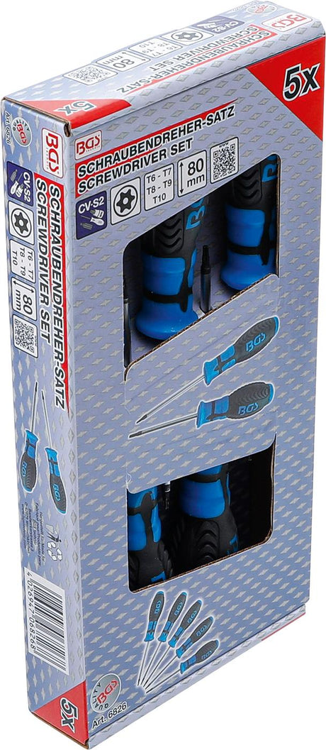 SCREWDRIVER SET | T-STAR TAMPERPROOF (FOR TORX) | T6 - T10 | 5 PCS. (6826)