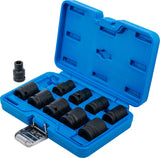 IMPACT SOCKET SET, HEXAGON | 12.5 MM (1/2") DRIVE | 10 - 24 MM | 10 PCS. (5205)