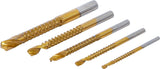 HSS MILLING DRILL SET | TITANIUM COATED | 3 - 8 MM | 5 PCS. (50795)
