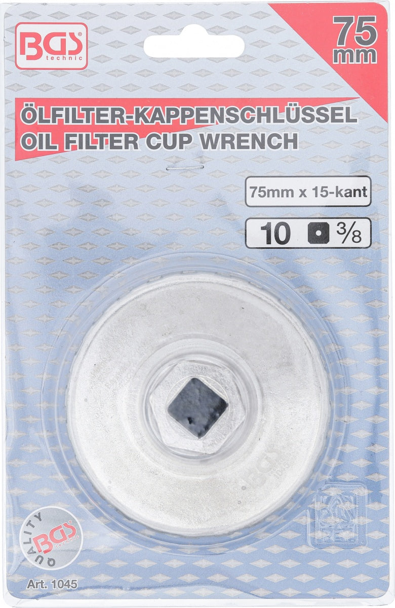 OIL FILTER WRENCH | 15-POINT | Ø 75 MM | FOR CHRYSLER, GM (1045)