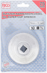 OIL FILTER WRENCH | 15-POINT | Ø 75 MM | FOR CHRYSLER, GM (1045)