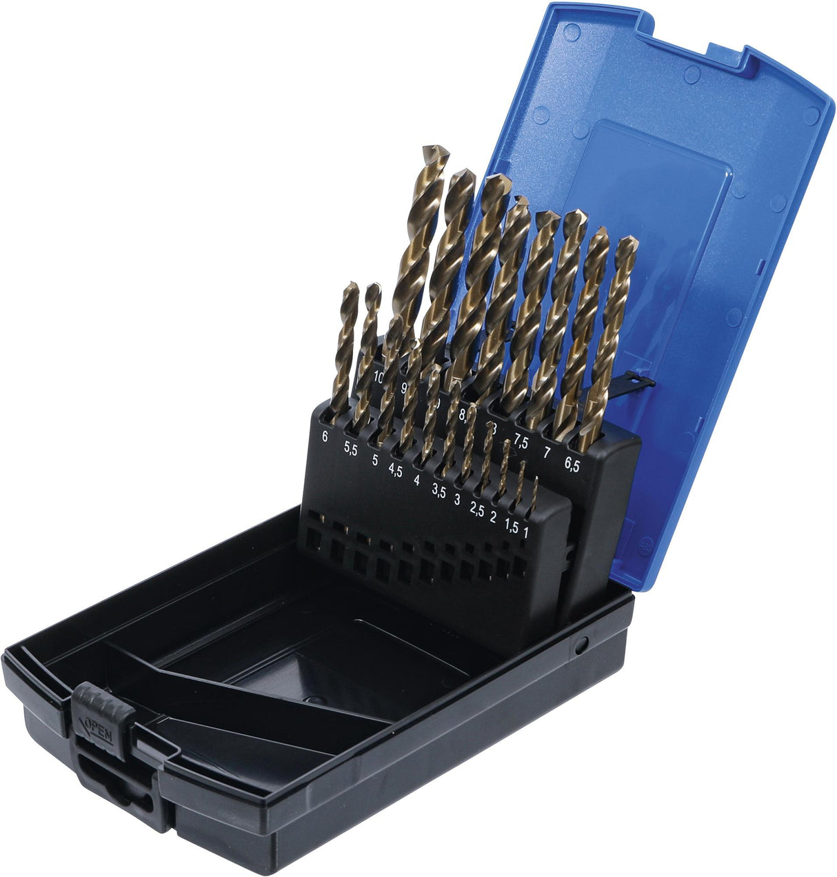TWIST DRILL SET | HSS-G M35 COBALT STEEL | 1 - 10 MM | 19 PCS. (9297)