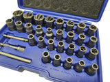 SPECIAL SOCKET SET / SCREW EXTRACTORS | 6.3 MM (1/4") / 10 MM (3/8") | 32 PCS. (SK201619)