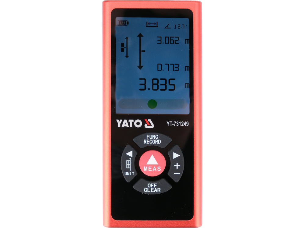 DUAL-SIDED LASER DISTANCE METER | 0.05–120 M | COLOR TFT DISPLAY | USB-C (YT-731249)