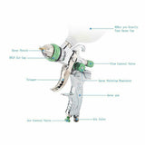 SPRAY GUN WITH ACCESSORIES | HVLP | 600 CM³ | Ø 1.4 MM / Ø 1.7 MM / Ø 2.0 MM (SG600S)