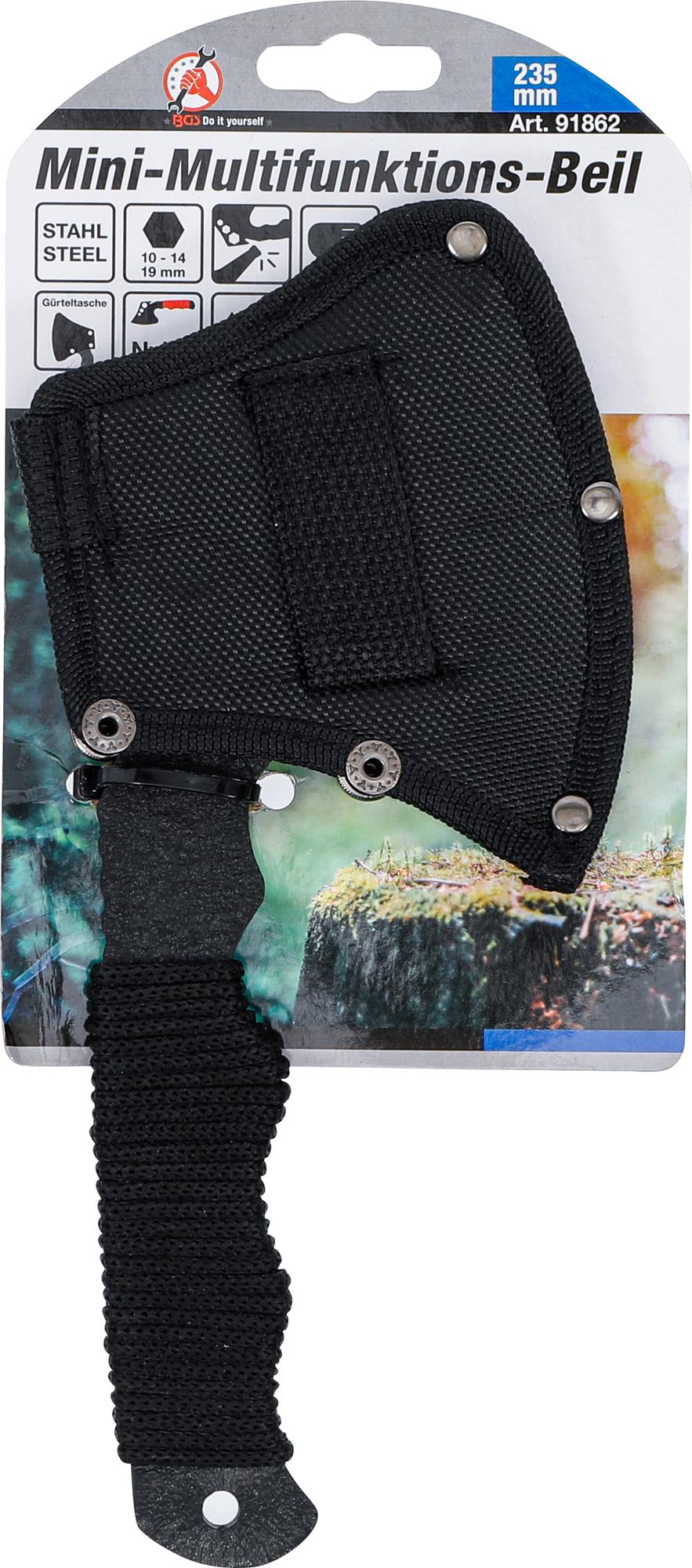 MINI MULTIFUNCTIONAL AXE | STUBBY | WITH BOTTLE OPENER, HEXAGON (91862)