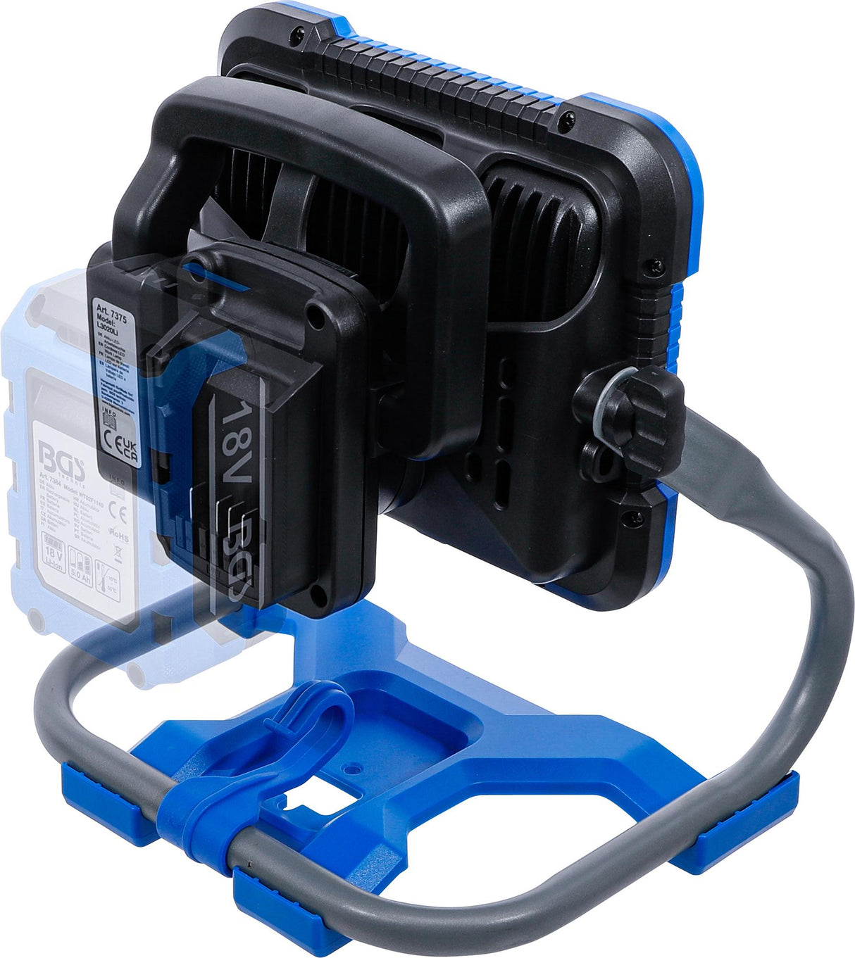 CORDLESS LED WORK LAMP | FOLDABLE | 18 V | WITHOUT RECHARGEABLE BATTERY (7375)