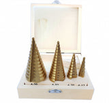 STEP DRILL BITS FOR HOLE ENLARGEMENT | 4-12, 4-20, 4-32, 4-39 MM | 4 PCS. (EB-4346)