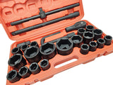 IMPACT SOCKET SET | CR-MO | 6-POINT | 25 MM (1") | 20 MM (3/4") | 26 PCS. (SLS26B)
