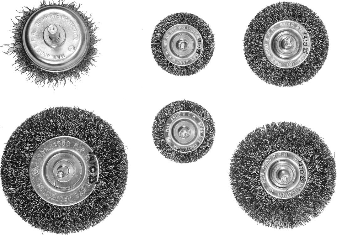 CUP BRUSHES SET 6PCS INOX (YT-47593)