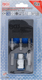 SCREWDRIVER BIT SET | 10 MM (3/8") HEX DRIVE | SPLINE (FOR XZN) | 6 PCS. (5006)