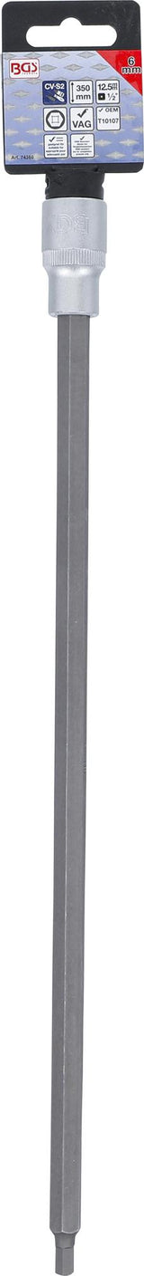 BIT SOCKET | LENGTH 350 MM | 12.5 MM (1/2") DRIVE | INTERNAL HEXAGON 6 MM | FOR VAG (74360)