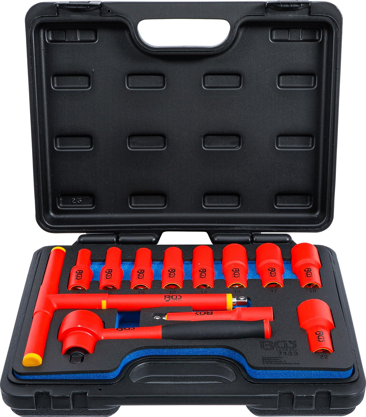 VDE SOCKET SET | 10 MM (3/8") DRIVE | 7 - 22 MM | 12 PCS. (7133)