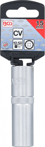 SOCKET, 12-POINT, DEEP | 12.5 MM (1/2") DRIVE | 15 MM (10682)