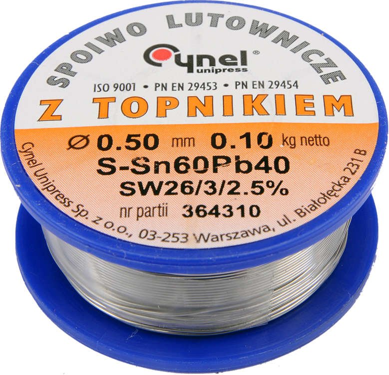 SOLDER SN60PB40 0.5MM 100G (76800)