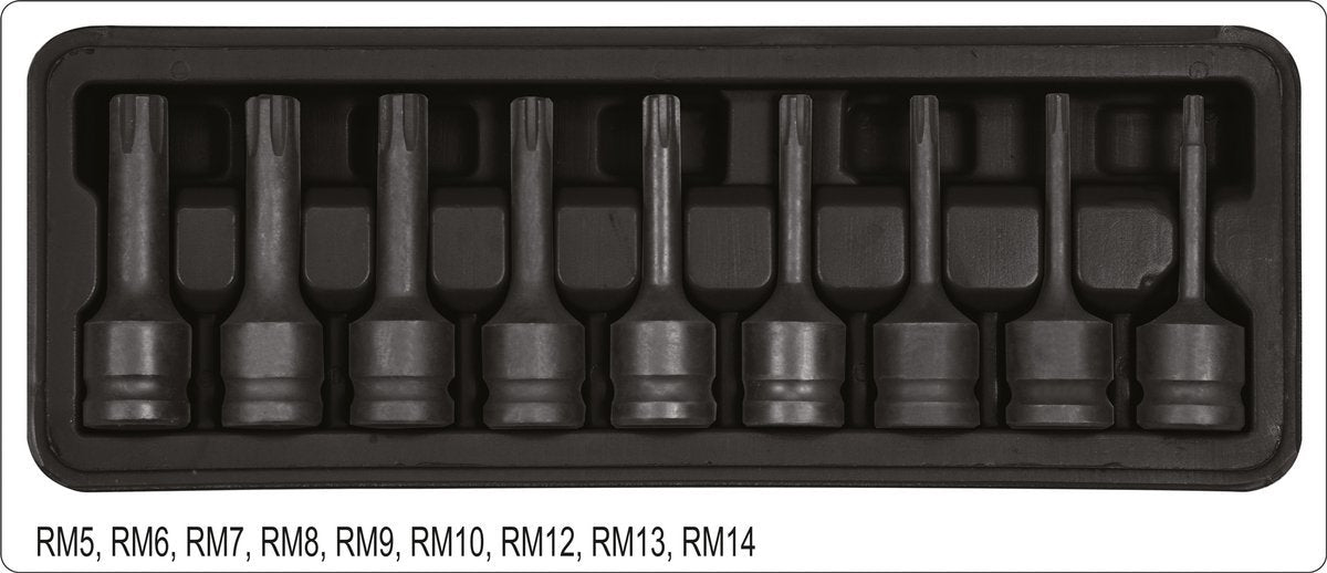 IMPACT BIT SOCKET SET RIBE 1/2" 9PCS (YT-10681)