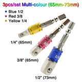 ADAPTER SET | 6.3 MM (1/4") BIT | 6.3 MM (1/4") / 10 MM (3/8") / 12.5 MM (1/2") | 3 PCS. (AMY-1703)