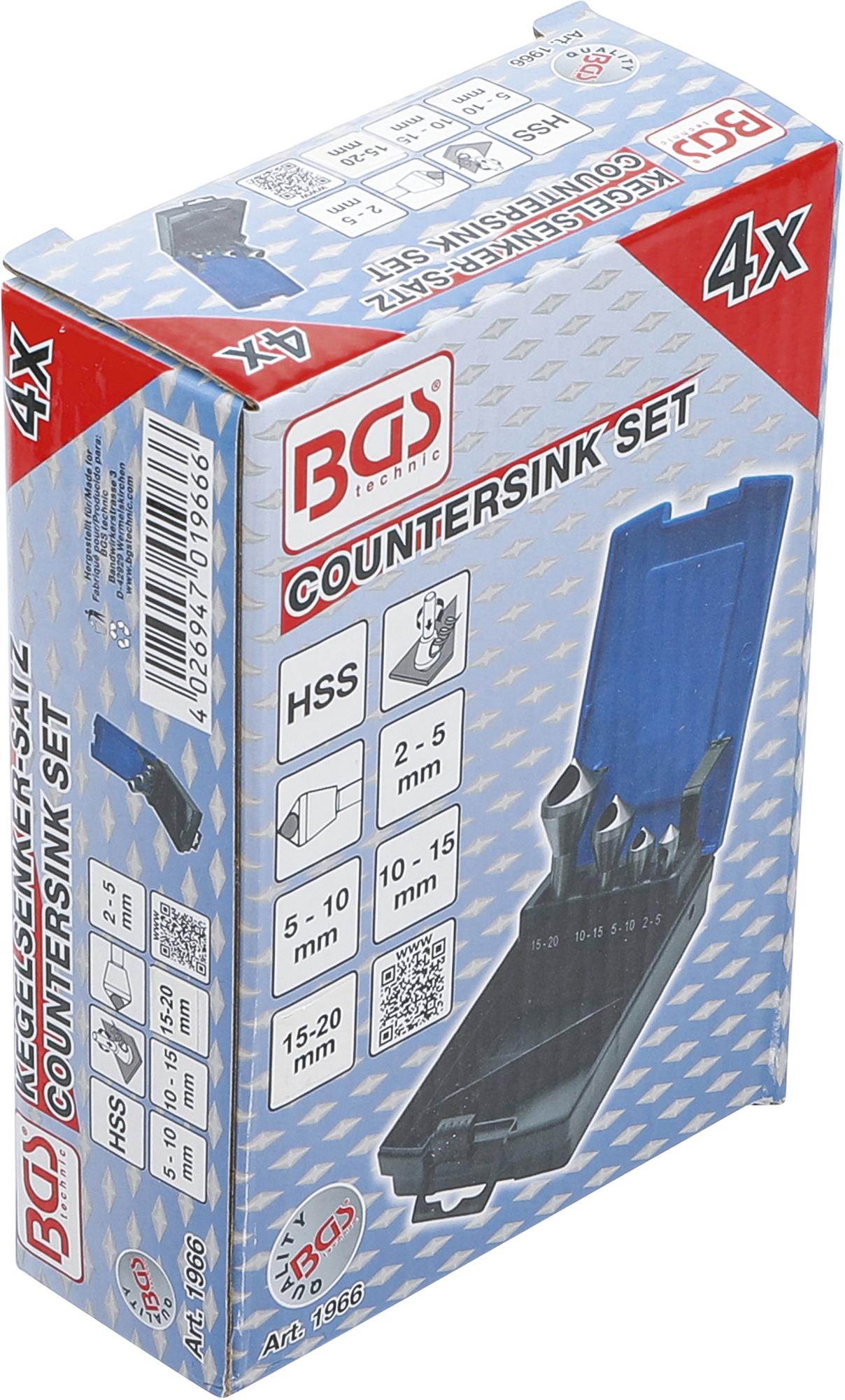 COUNTERSINK SET | WITH CROSSHOLE | 4 PCS. (1966)