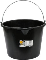 CONSTRUCTION BUCKET, BLACK | WITH SPOUT | 16L (06381)