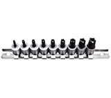 BIT SOCKET | 6.3 MM (1/4") DRIVE | TS-STAR TAMPERPROOF (FOR TORX PLUS) | 9 PCS. (2355)