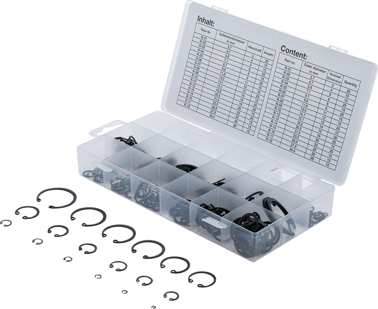 INTERNAL CIRCLIP ASSORTMENT | Ø 3 - 32 MM | 300 PCS. (8049)