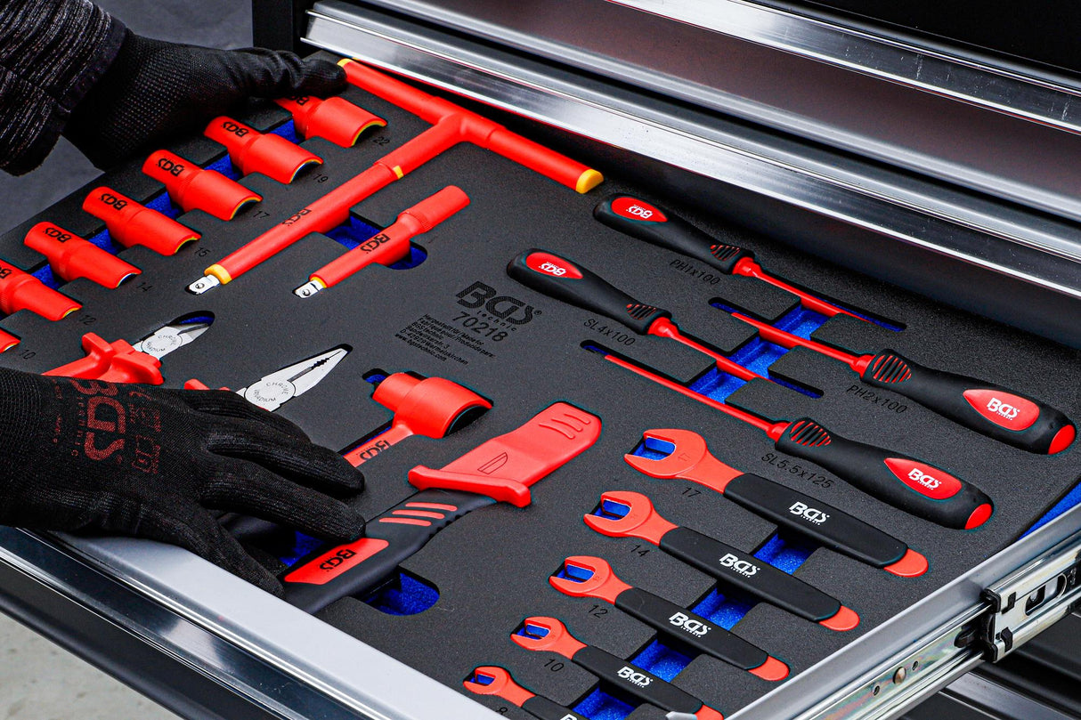TOOL TRAY 3/3: VDE SOCKET SET | 10 MM (3/8") DRIVE | 26 PCS. (70218)