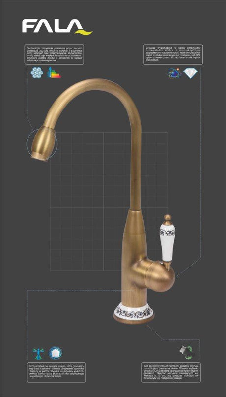SINGLE-LEVER SINK MIXER RETRO BRONZE 2 (75831)