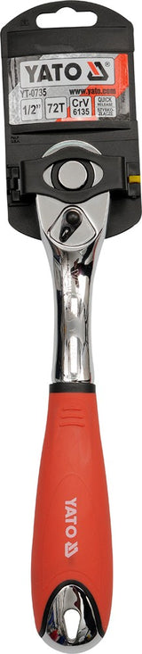 QUICK RELEASE CURVED RATCHET HANDLE 1/2 (YT-0735)