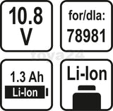 BATTERY 10.8V LI-ION 1.3AH (78985)