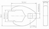 CROWFOOT SPANNER | 12.5 MM (1/2") DRIVE | 32 MM (1757-32)