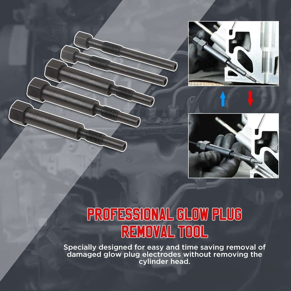 GLOW PLUG ELECTRODE REMOVAL TOOL SET | M8 / M10 (VS315)