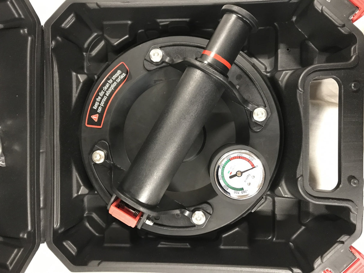 VACUUM SUCTION CUP LIFTER | EXTRA STRONG | WITH PRESSURE GAUGE | 8“ | Ø 200 MM (VSC8G)
