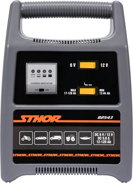 BATTERY CHARGER 6/12V 8A 120AH LED (82543)
