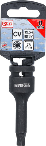 SCREW EXTRACTOR | 12.5 MM (1/2") DRIVE | FOR DAMAGED INTERNAL HEXAGON 8 MM (7004-8)