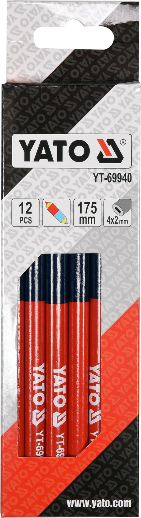 TEHNICAL ,CARPENTERS PENCIL DOUBLE COLOR (YT-69940)