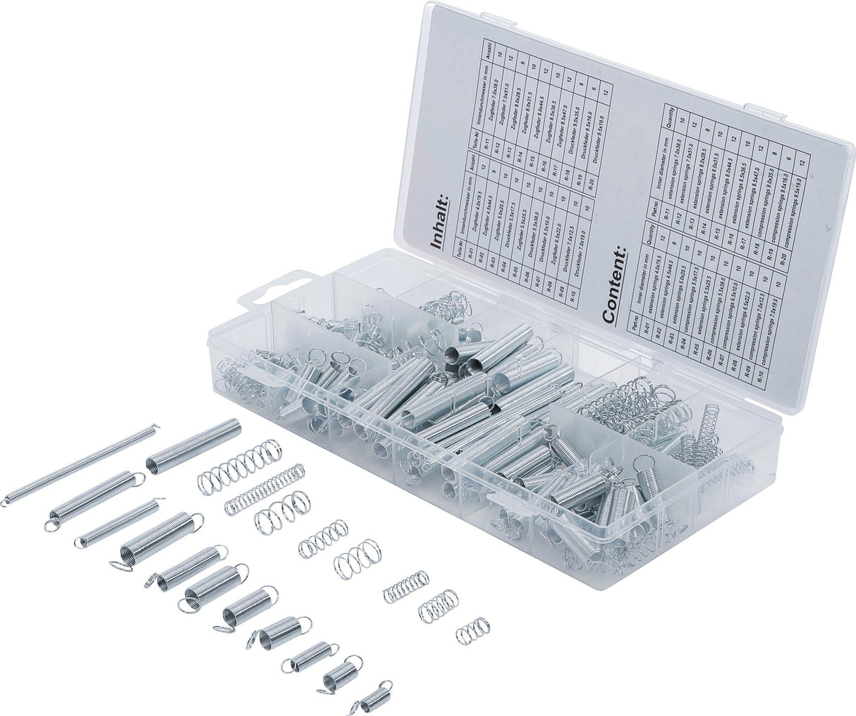 SPRING ASSORTMENT | COMPRESSION AND EXTENSION SPRING | 200 PCS. (8047)