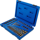 SCREW AND NUT EXTRACTOR SET WITH LEFT CUTTING DRILL SET | 2 - 18 MM | 49 PCS. (70329)