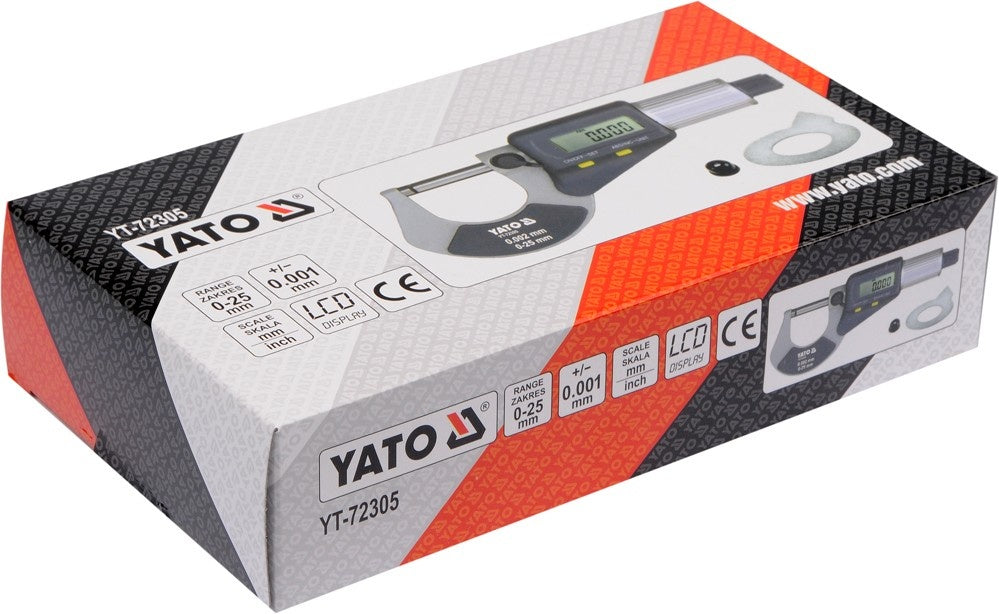 DIGITAL OUTSIDE MICROMETER 0-25MM/0.01MM (YT-72305)