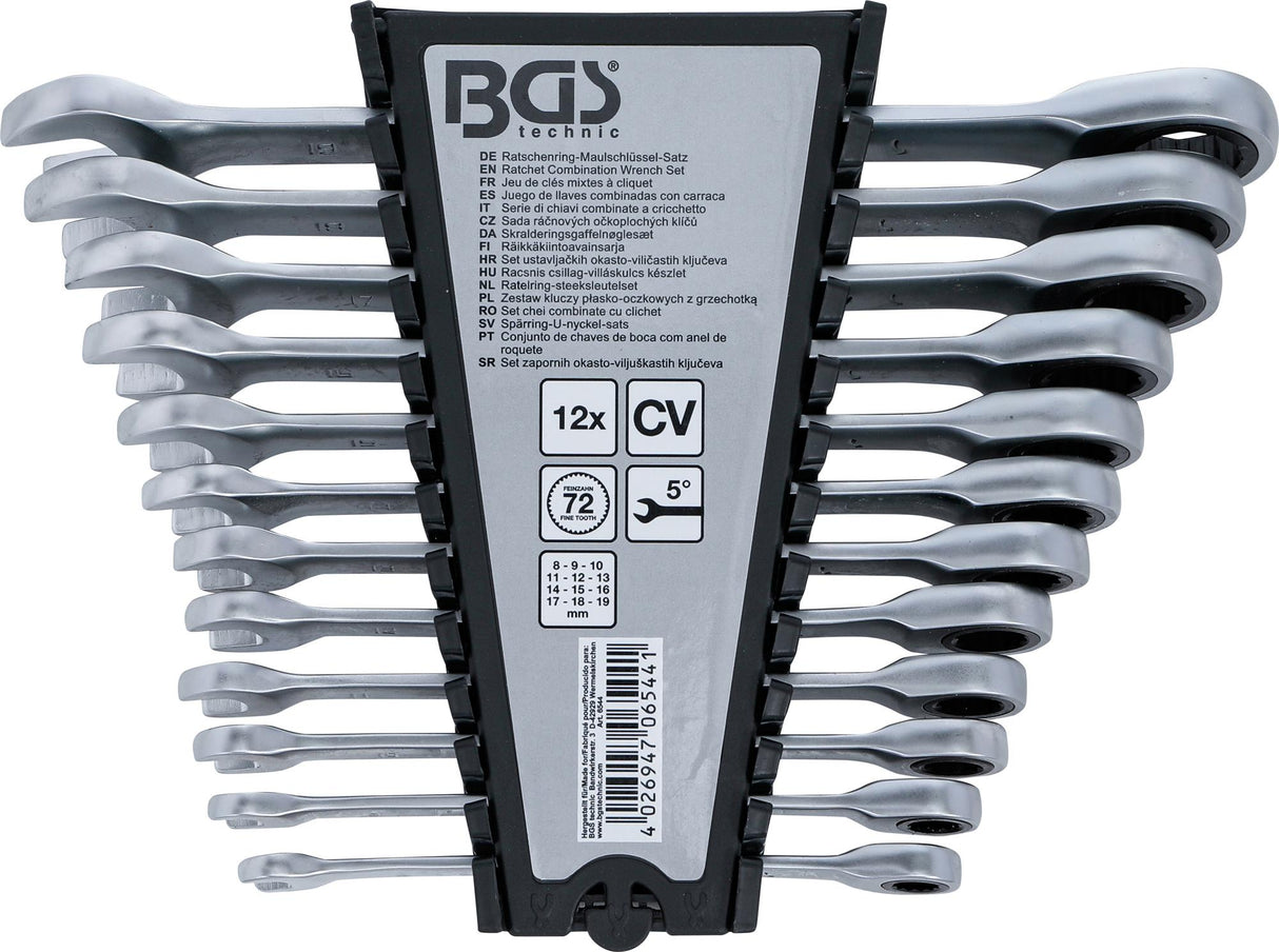 RATCHET COMBINATION WRENCH SET | 8 - 19 MM | 12 PCS. (6544)
