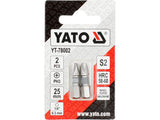 SCREWDRIVER BITS 1/4 25MM PH3 2 PCS NI (YT-78002)