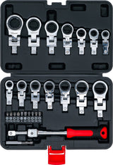PUSH-FIT RATCHET RING WRENCH AND BIT SET | 6 - 20 MM | 27 PCS. (84529)