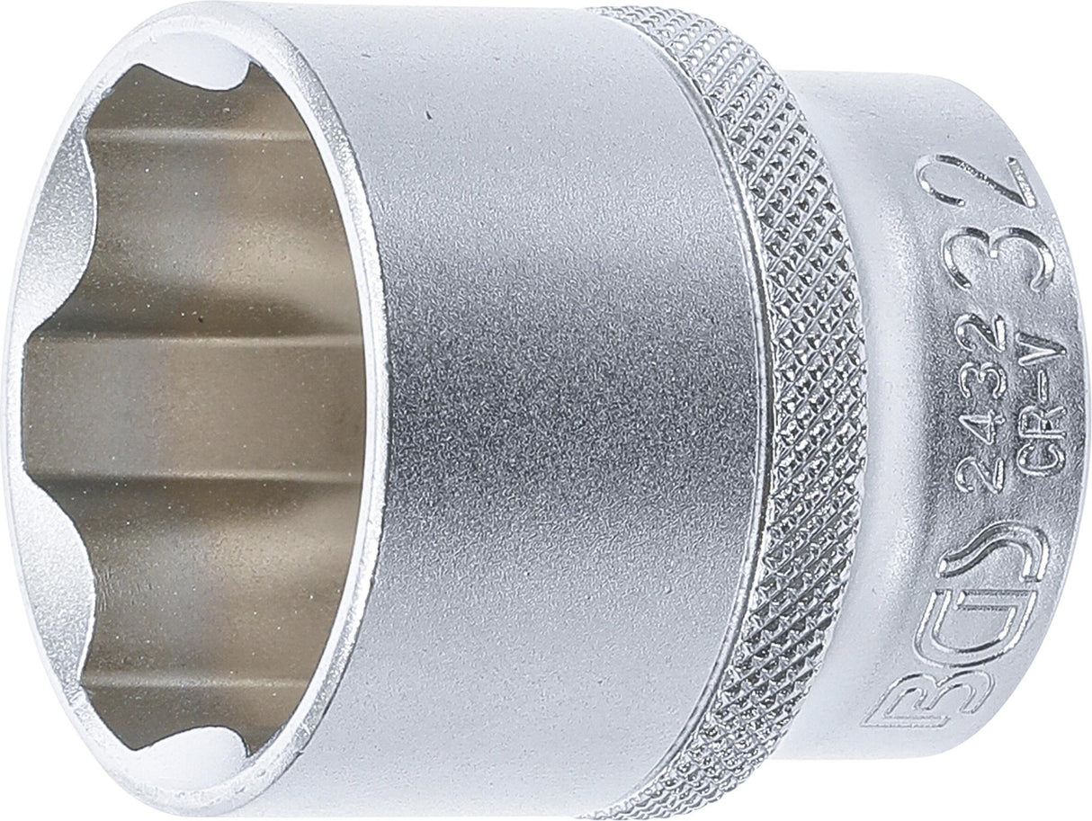 SOCKET, SUPER LOCK | 12.5 MM (1/2") DRIVE | 32 MM (2432)