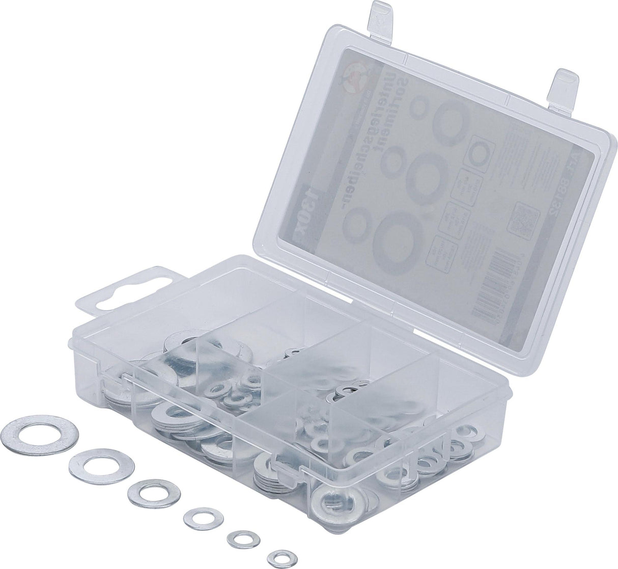 WASHER ASSORTMENT | Ø 4 - 12 MM (INSIDE SIZE) | 130 PCS. (88132)