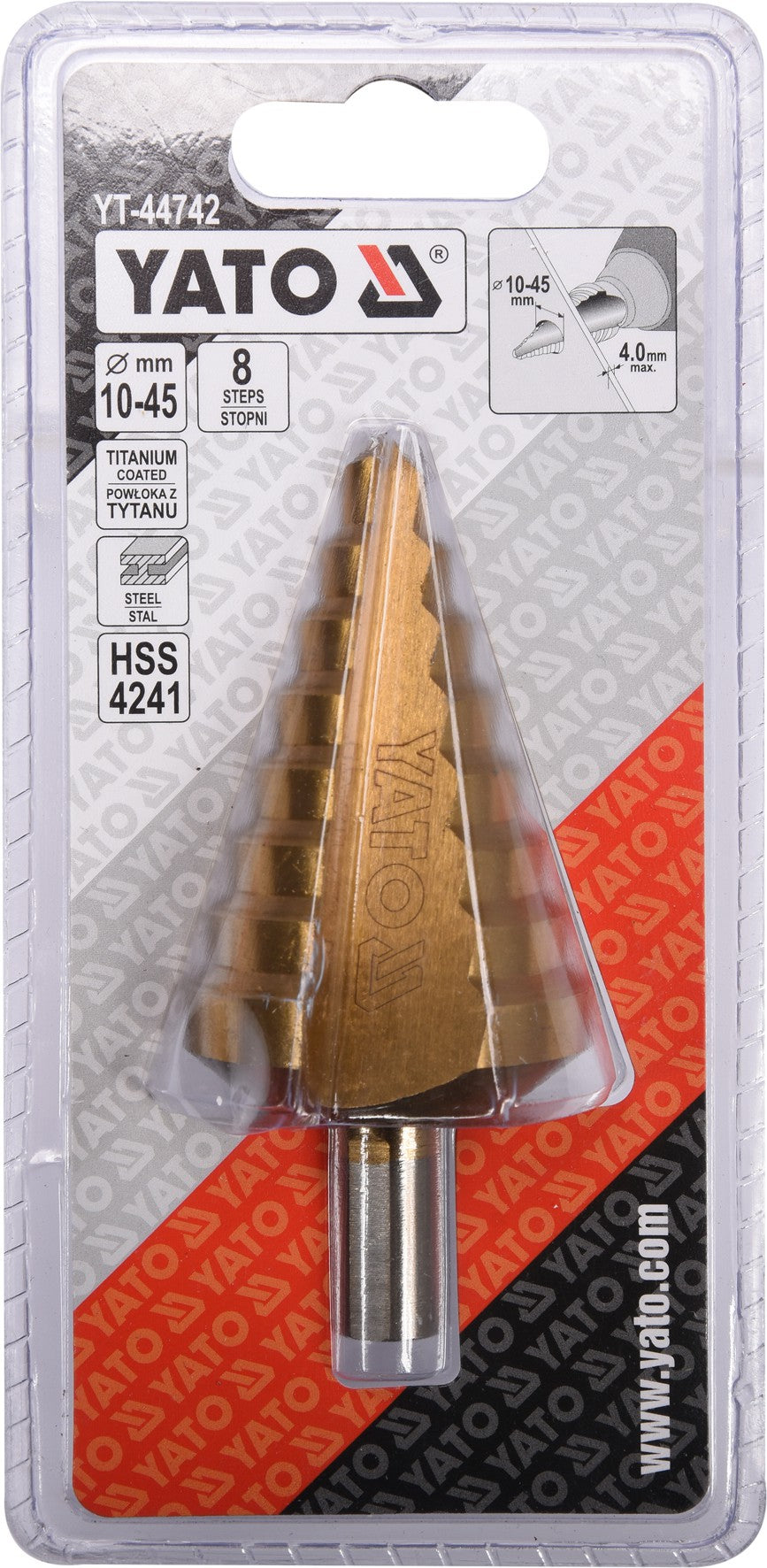STEP DRILL 10-45MM (YT-44742)