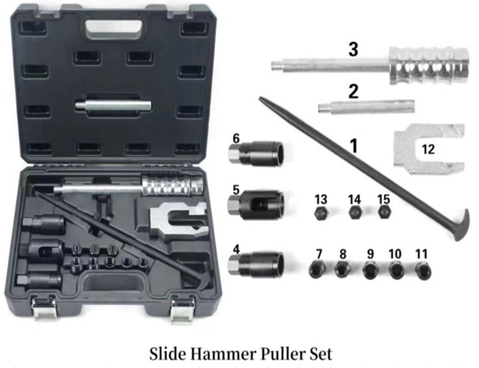 INJECTOR REMOVER / SLIDE HAMMER SET | WITH SLIDE HAMMER | 17 PCS. (AE17H)