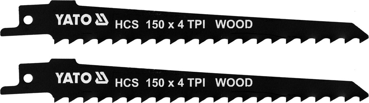 SABRE SAW BLADES HCS150MM 4TPI 2PCS (YT-33921)