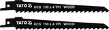SABRE SAW BLADES HCS150MM 4TPI 2PCS (YT-33921)