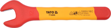 INSULATED OPEN-END WRENCH FOR ELECTRICIAN 12 MM VDE (YT-20956)