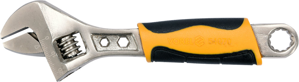 ADJUSTABLE WRENCH 150MM W/PLASTIC HANDLE (54070)