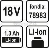 BATTERY 18V LI-ION 1.3AH (78987)